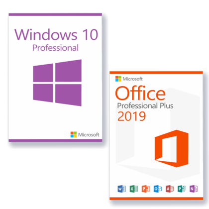 Microsoft Windows 10 Professional + Microsoft Office 2019 Professional Plus License for 3 devices